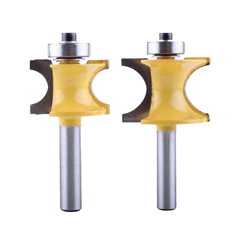 2pcs C3 Carbide Half Round Router Bit 1/2 3/4 -inch Router Milling Cutter Bit