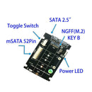2 in 1 NGFF M.2 B+M Key Mini PCI-E or mSATA SSD to SATA III Adapter Card