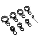 8pcs Telescopic Fishing Rod Guides and Tips Repair Kit Ceramic Ring Saltwater