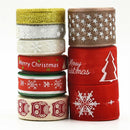 9 Rolls Christmas Ribbon, 2 Yards/Roll Grosgrain Ribbons Xmas Polyester Ribbons