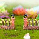 Fence gate Miniatures For Fairy Garden Gnomes Moss Terrariums DecorationGG