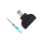RJ45 Ethernet Male To 8 Pin AV Terminal Screw Adapter Converter Block Plug   Z