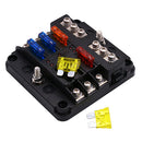 6-Way Marine Boat Blade Fuse Block ATC/ATO Waterproof Automotive Fuse Box