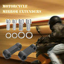 Universal Aluminum Motorcycle Mirror Risers Extenders Extension Adapters