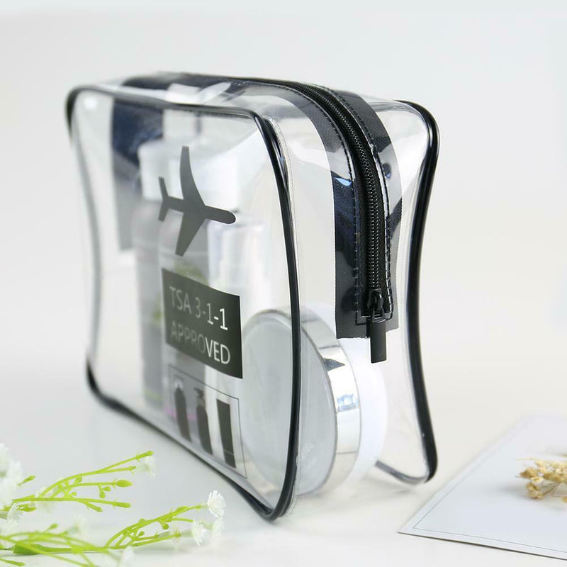 Unisex TPU Transparent Waterproof Cosmetic Bag Travel Makeup Organizer Case A