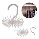 Rotating Plastic 20 Hooks Neck Tie Rack Hanger Holder Closet Organizer Accessory