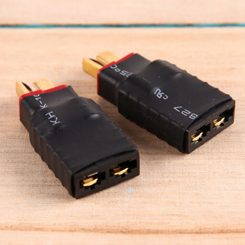 2pcs Wireless Female for Traxxas to T-Plug Deans Style Connector Adapter  A