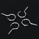 200x Mini Screw Eye, 6mm Diameter Eye Screws 50PCS Metal Eye Hook Eye Shape