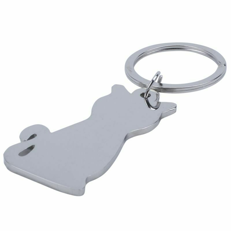 1 Piece Personalized Metal Cat Key Chain ,Key Ring N1N5