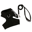 Dog Cat Universal Harness with Leash Set Escape Proof Cat Harnesses black