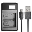 USB Dual Battery Charger For Nikon EN-EL15 Battery With LED Display