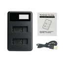 Fits for GOPRO5 Safe Camera Battery Charger LCD Display USB Input For AHDBT-501