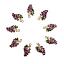 10Pcs/lot Alloy Enamel Grape Fruit Charms Pendants Craft DIY Jewelry Findings FT