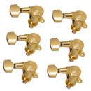 1 Set 6L Electric Guitar Tuning Pegs Lock String Iron Golden