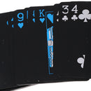 Portable Board Game, Black Waterproof Mini Poker Card Playing Cards Plastic