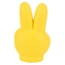 Cute Victory Finger Car Antenna Topper Eva Decorative Car Topper Balls Yellow M&