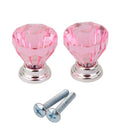 Diamond Design Drawer Knobs Kitchen Dresser Cupboard Furniture Door Pink