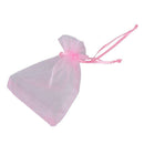 60 x Organza Bag Wedding Jewelry Yarn Bag 120 x 100 mm - Pink