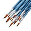 12pcs Pro Art Paint Brush Nylon Brushes Fine Pointed For Watercolor Acrylic Oil