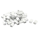 50Pcs 15mm Aluminum Hourglass Ferrules Sleeve Crimp for 3mm Wire Rope Y3A2