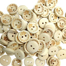 100x 20mm 2 Holes with Butterfly Round Wooden Buttons Sewing Scrapbooking