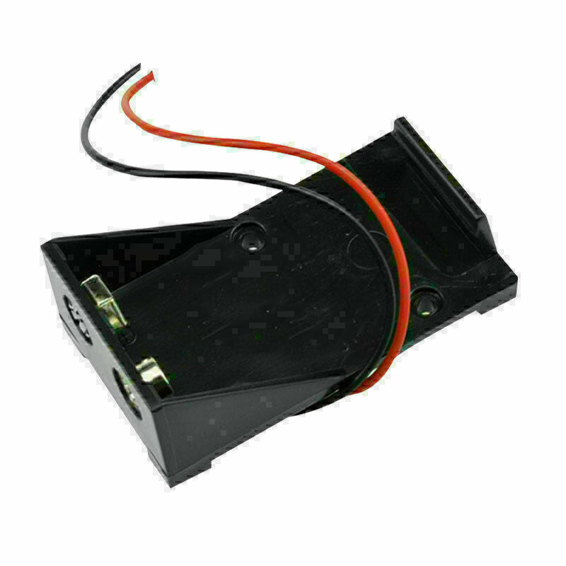 9V Volt Black Battery Clip Holder Box Case Cover with Cable Wire 2017 Lead W9G1