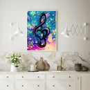 Painting By Numbers Kit DIY Music Note Hand Painted Canvas Oil Art Picture