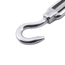 M6 6mm Threaded Stainless Steel Hook Eye Type Die Cast Turnbuckle 5.7 inch
