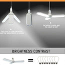 E27 45W LED Folding Garage Light Constant Current Light Bulbs (Cold White) A