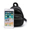 Women Solid Backpack Leather Shoulder Strap Chain Zipper Messenger Knapsack