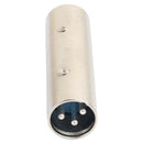 1Pc 3Pin Plug Plated Coupler Male Audio Double Connector Adapter3C