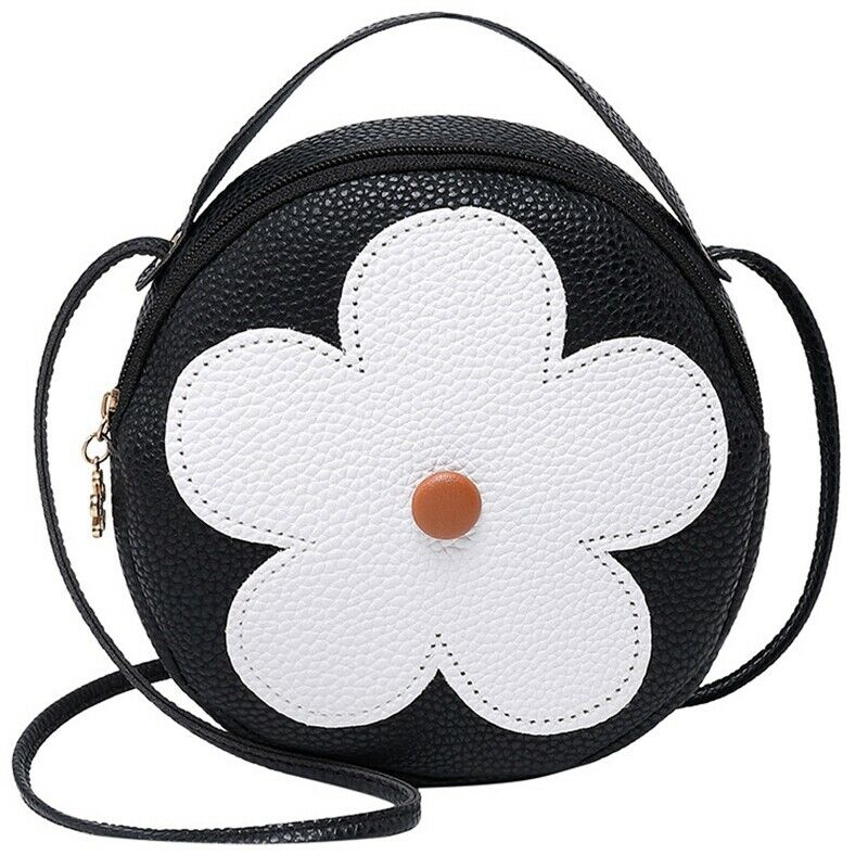 New Fashion Pu Leather Handbag Shoulder Messenger Bag Small Round Bag Ladie R3U4