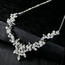 Party Wedding Bridal Crystal Rhinestone Necklace Earrings Jewelry Set 3CAU