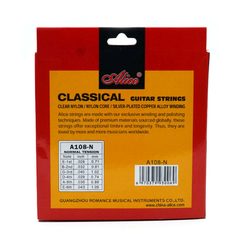 Alice Classical Guitar Strings Set 6-String Classic Guitar Clear Nylon Stri