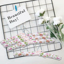 1 Set (5 pcs) Pastoral Floral Print Cotton Padded Cloth Hanger T4D8