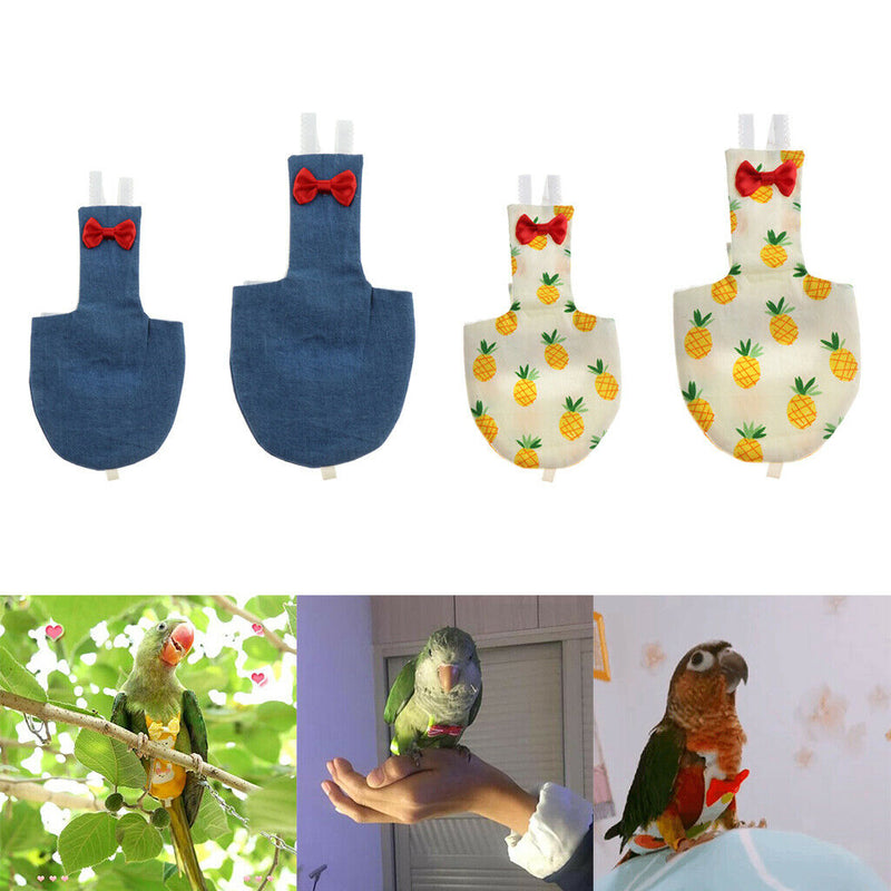 2 Pcs Fashion Parrot Diaper Bird Pee Poo Pad Nappy for Parrots Conure Finch