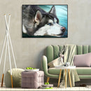 5D Diamond Painting Full Drill Dog Head DIY Cross Stitch Pictures (WB032) A