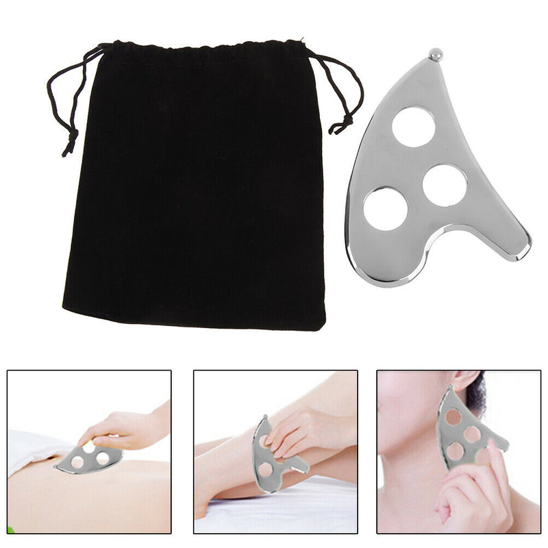 1X 304 stainless steel gua sha massager scraper physical loose muscle meri PJU3C