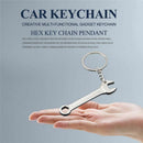 Creative Multi-Functional Gadget Keychain Hexagon Wrench Key Chain Pendant  E3D8