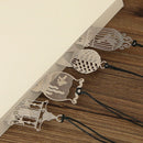 4 Pcs Creative Ultra-thin Hollow Metal Fairy Tale World Ruler Bookmark 14*2.5cm