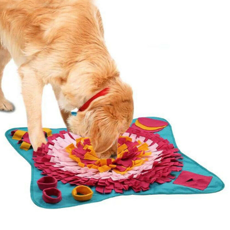 Folding Bite Resistant Flower Educational Mat Dog Foraging Training Blanket A