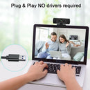P10 Full HD 1080P Web Camera with Built-in Mic USB Driver Free Webcam for PC