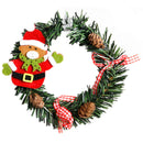 2Pcs PVC Christmas Wreath Garland Christmas Decorations for Home Pine Snowm