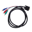 1.5m 5Ft VGA to TV 3 RCA Component AV Adapter Cable for PC Laptop