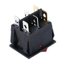 6 pin on/off double spst rocker boat switch 250V/15A 125V/20A red green light MO