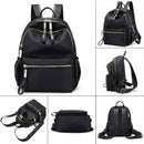 Women Large Capacity Backpack Preppy Nylon Solid Shoulder Travel Schoolbags