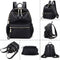 Women Large Capacity Backpack Preppy Nylon Solid Shoulder Travel Schoolbags