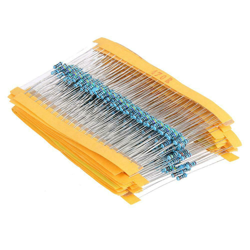 600pcs 30 Kinds Each Value Metal Film Resistor Pack 1/4W 1% Resistor Kit A