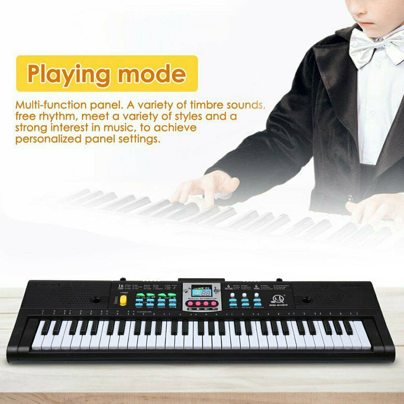 61 Keys Digital Electronic Piano Keyboard with 16 Tones 6Demo Songs Drum Kit 4
