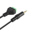 3.5mm 3 Pole Stereo Male to AV Screw Video Shield 30cm Balun Terminal Cable